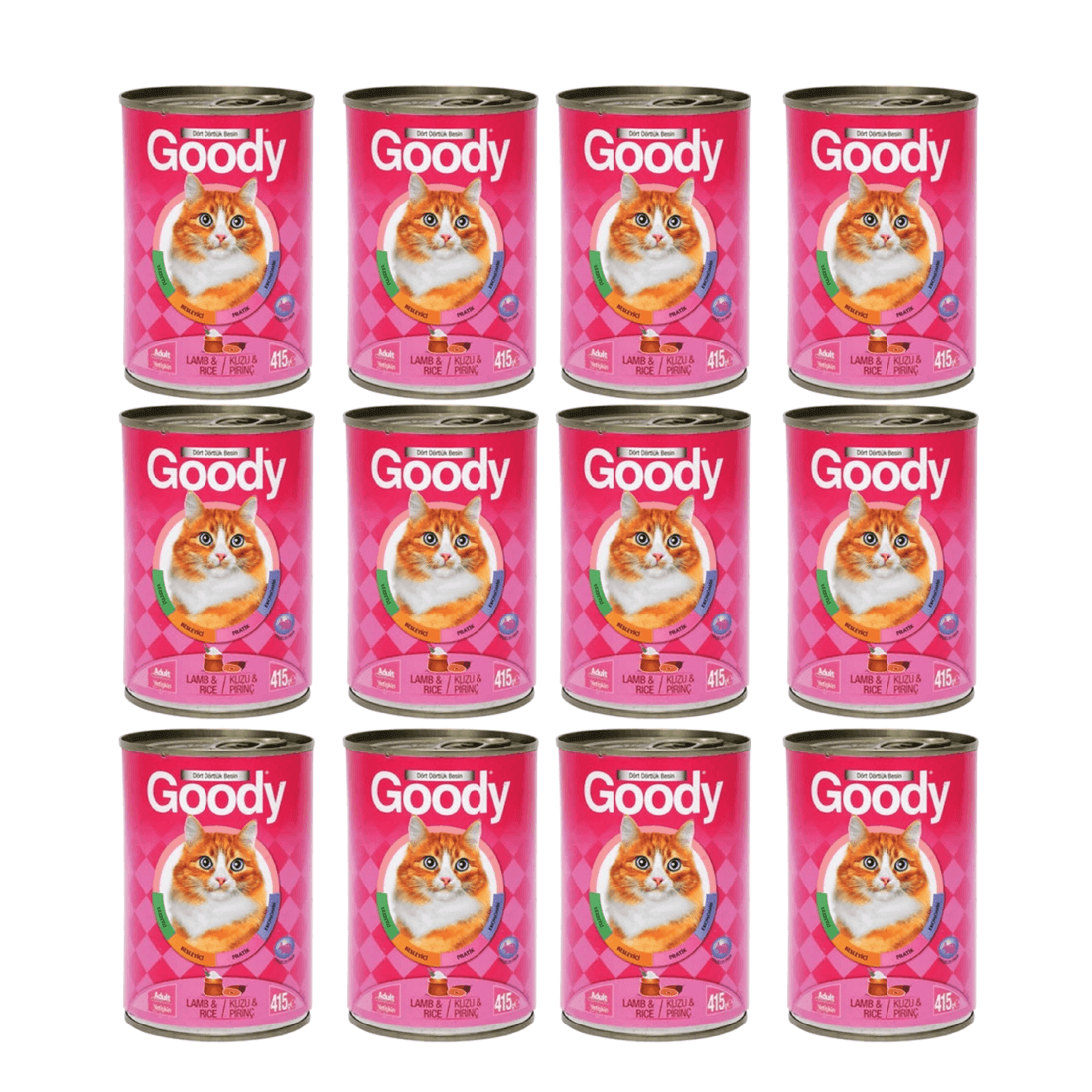 GOODY KUZU PRİNÇLİ YETİŞKİN KEDİ KONSERVESİ 400 GR (12Lİ)