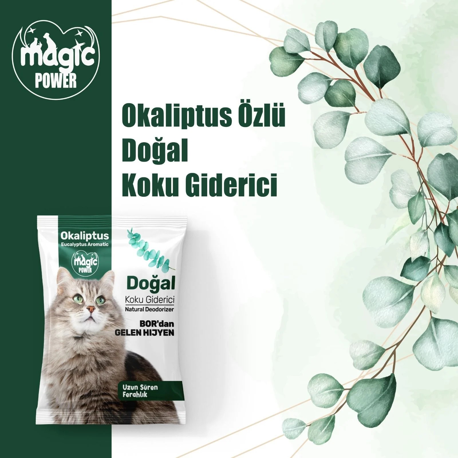 MAGİC POWER TOZ KOKU GİDERİCİ OKALİPTUS ÖZLÜ (15 Lİ)