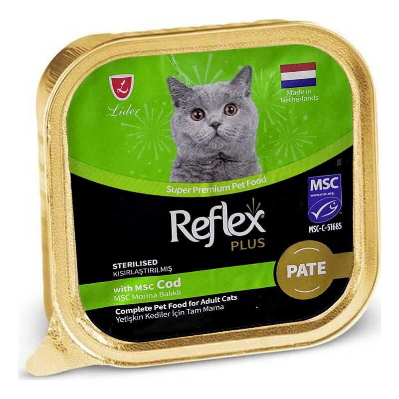 REFLEX PLUS ALUTRAY PATE MORİNA BALIKLI KISIR KEDİ MAMASI 85 GR