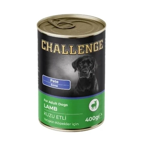 CHALLENGE KONSERVE KÖPEK KUZU ETLİ PATE 400 GR