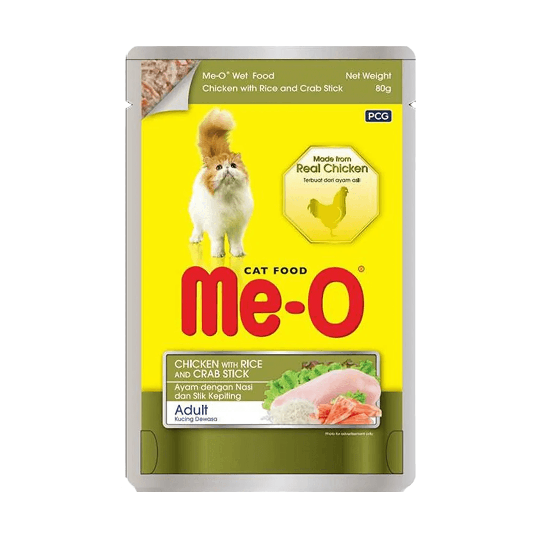 ME-O TAVUK İLE PİRiNÇ VE YENGEÇ KEDİ YAŞ MAMA 80 GR