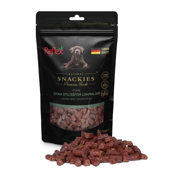 Reflex Snackies Natural Füme Dana Etli Tahılsız Köpek Eğitim Lokmaları 170gr