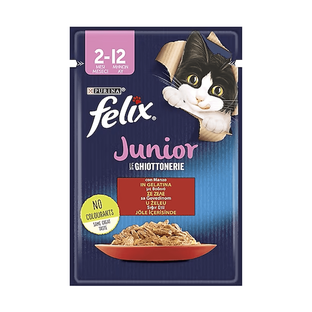 FELİX 85 GR YAVRU SIĞIR ETLİ KEDİ YAŞ MAMA