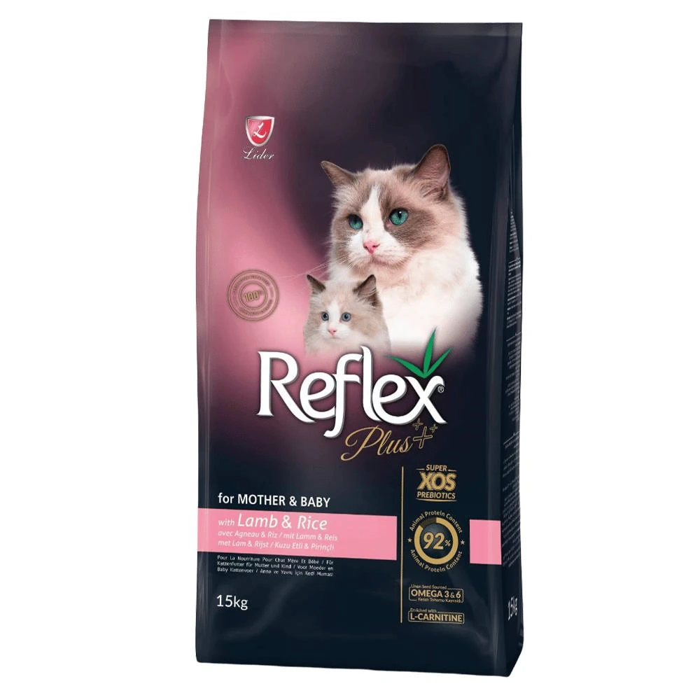 Reflex Plus Mother&Babycat Kuzu Etli ve Pirinçli Yavru Kedi Maması 15kg