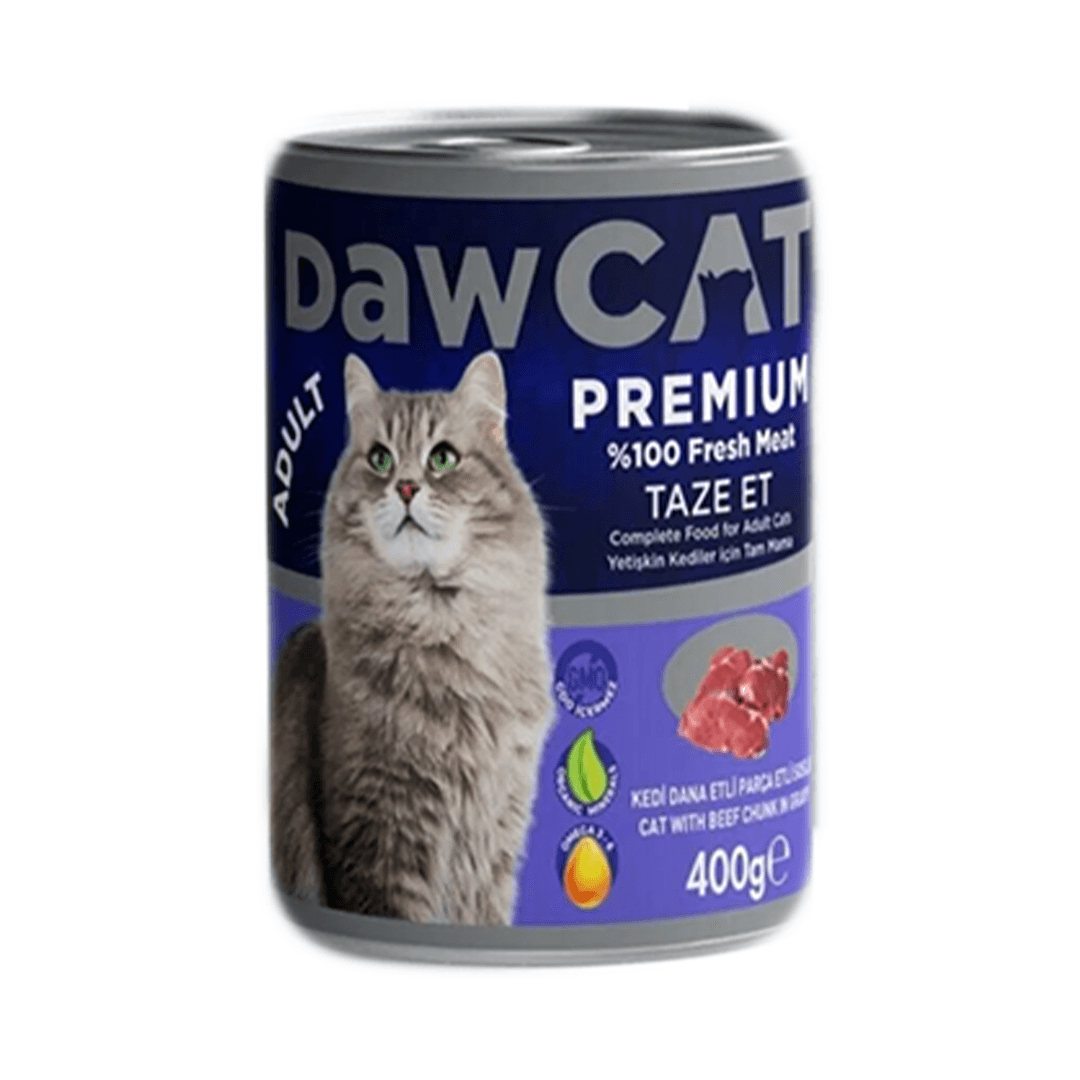 DAWCAT 400 GR KEDİ KONSERVE PARÇA DANA ETLİ