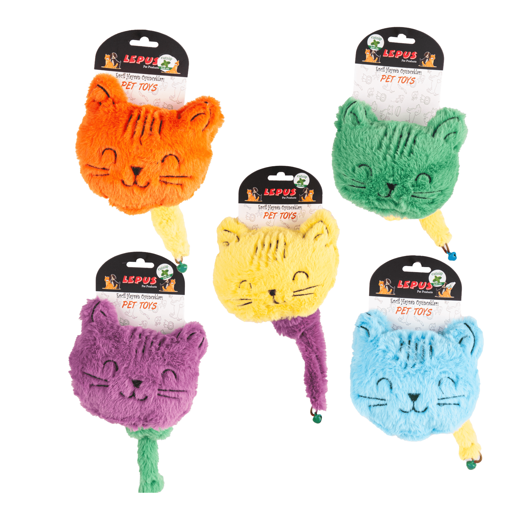 KEDİ KUYRUKLU CATNIPLI KEDI OYUNCAĞI MİX (5 ADET)