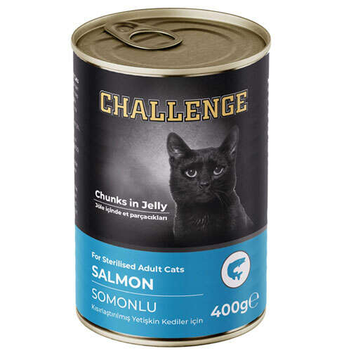 CHALLENGE KONSERVE KEDİ SOMONLU KISIR 400 GR
