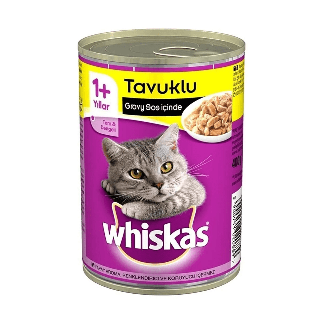 Whiskas Sos İçinde Tavuklu Yetişkin Kedi Konservesi 400gr