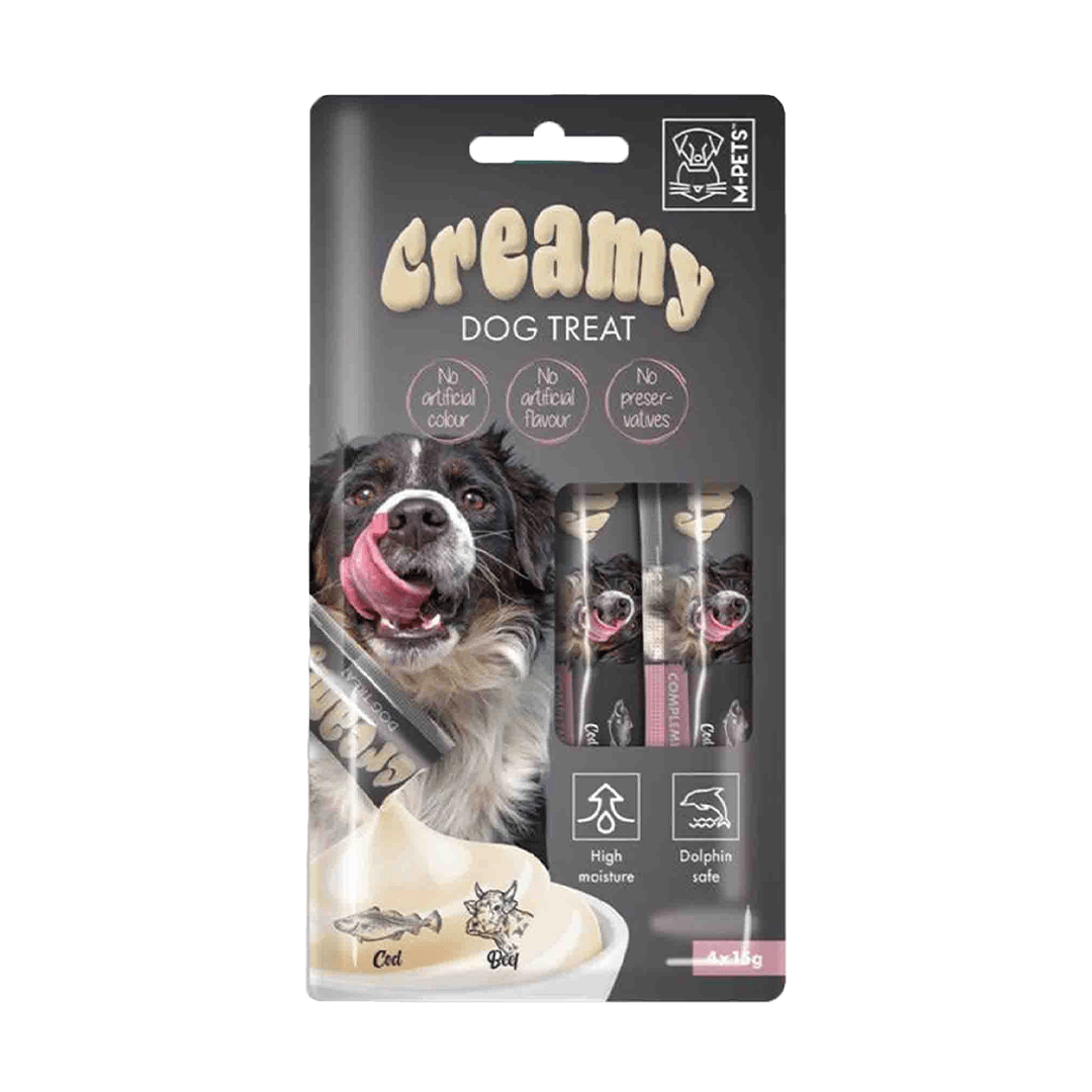 M-PETS KÖPEK ÖDÜLÜ CREAMY MORİNA BALIKLI BİFTEKLİ 4X15GR