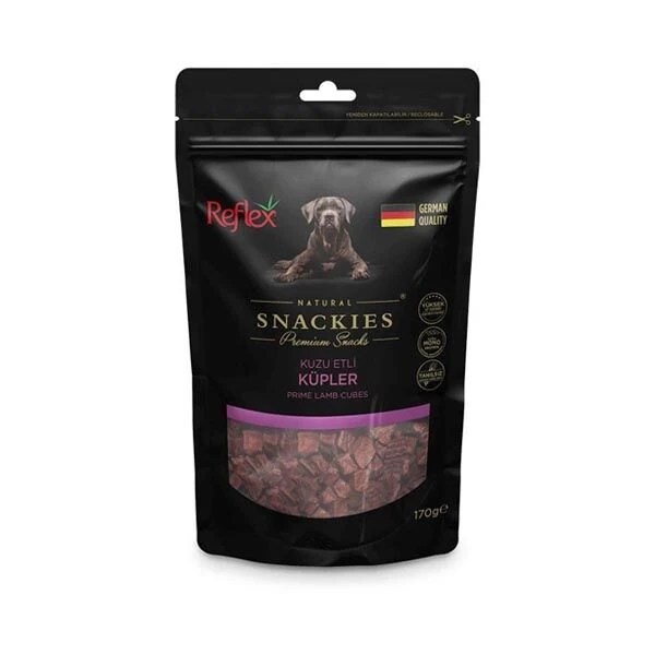 Reflex Snackies Natural Kuzu Etli Küpler Tahılsız Köpek Ödül Maması 170gr
