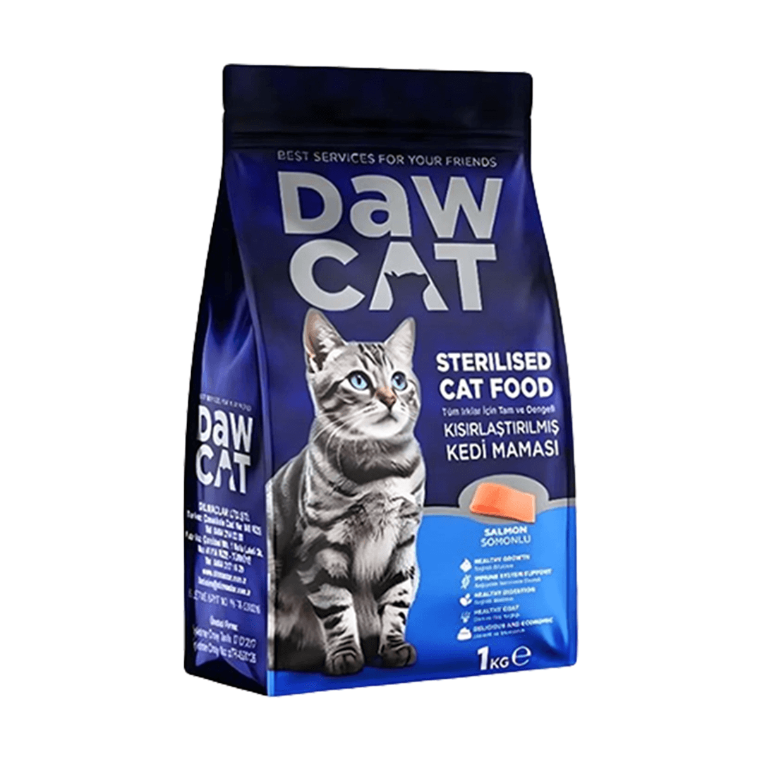 DAWCAT 1 KG KISIR KEDİ MAMASI SOMONLU