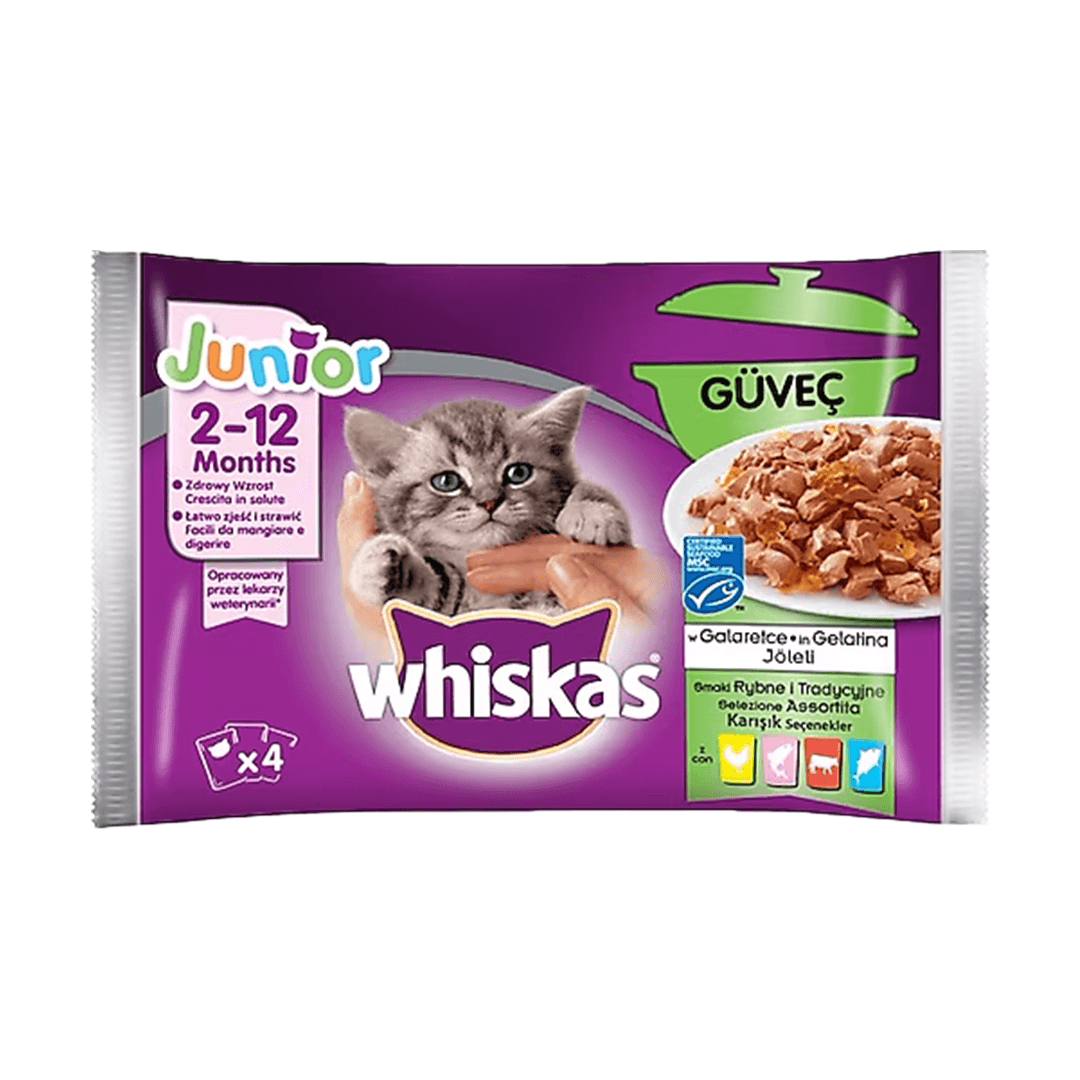 Whiskas Pouch Güveç Yavru Klasik Seç. 85gr 4 LÜ