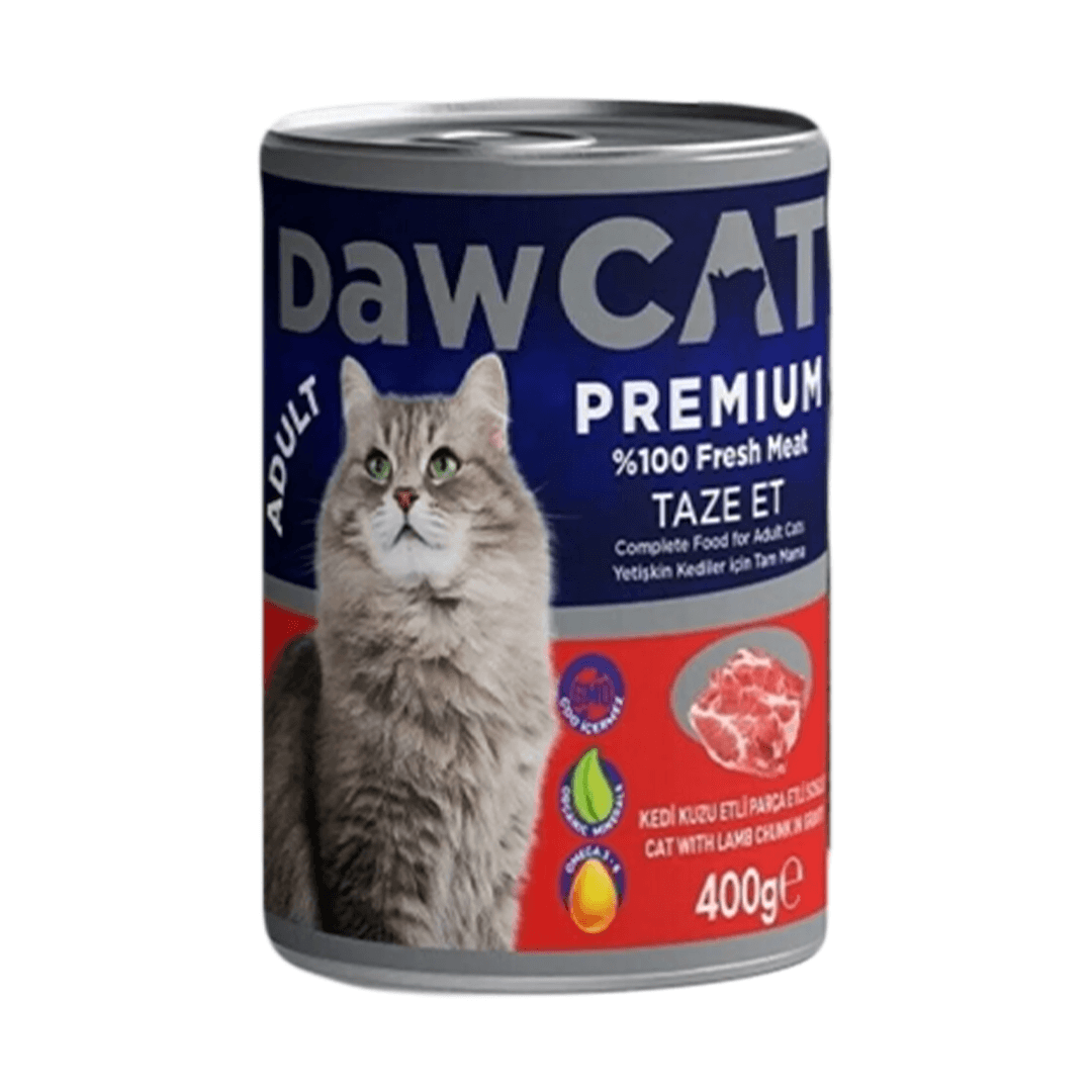 DAWCAT 400 GR KEDİ KONSERVE PARÇA KUZU ETLİ