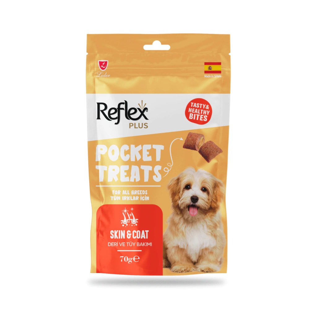 Reflex Pocket Treats Deri ve Tüy Bakımı Destekleyici Köpek Ödül Maması 70gr