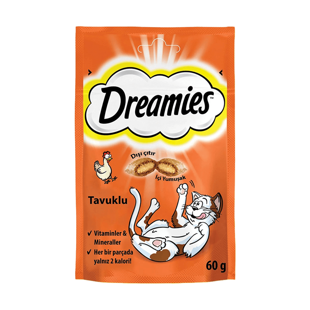 Dreamies İç Dolgulu Tavuklu Kedi Ödül Bisküvisi 60gr