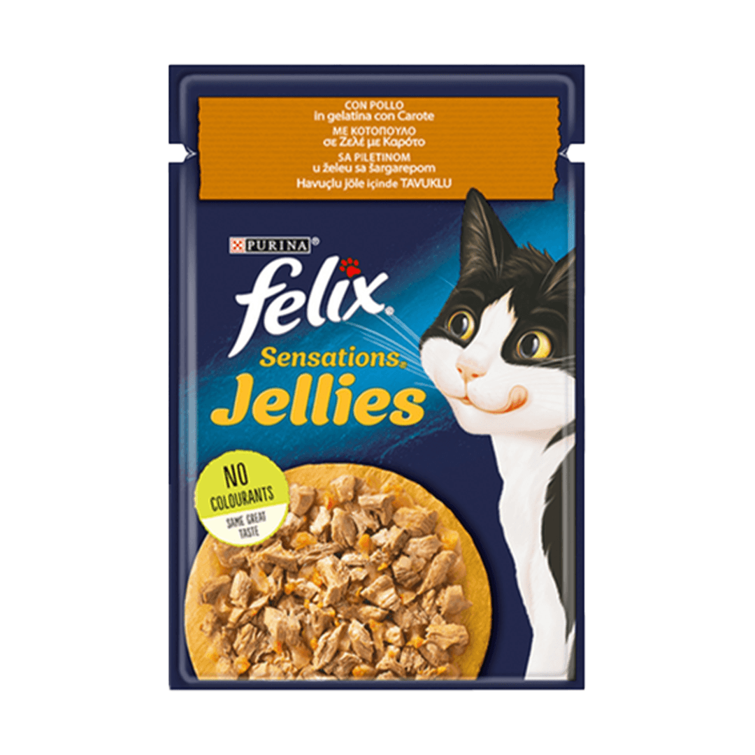 Felix Sensation Tavuk & Havuçlu Kedi Yaş Mama 85 Gr