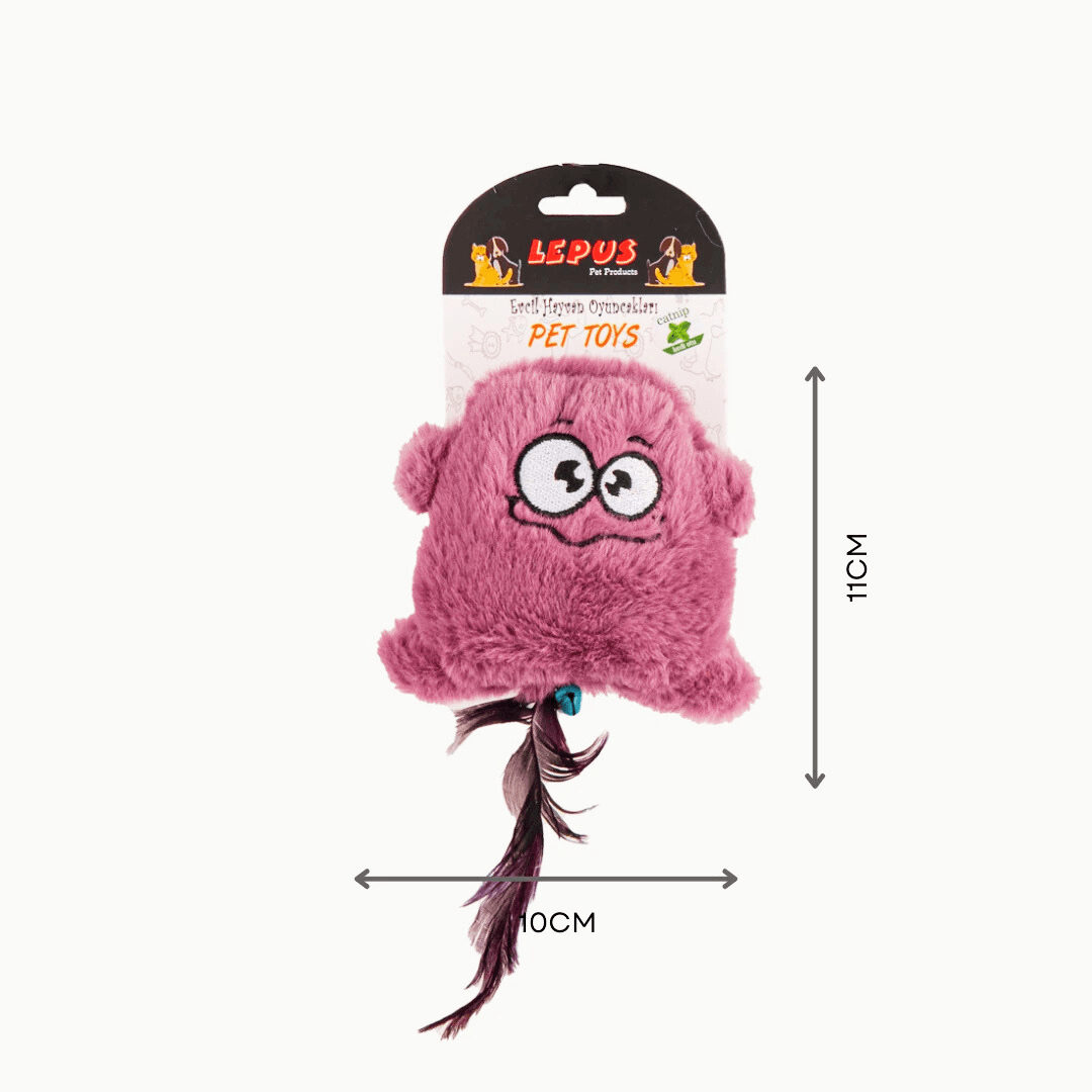 KURBAĞA CATNIPLI KEDİ OYUNCAĞI PEMBE