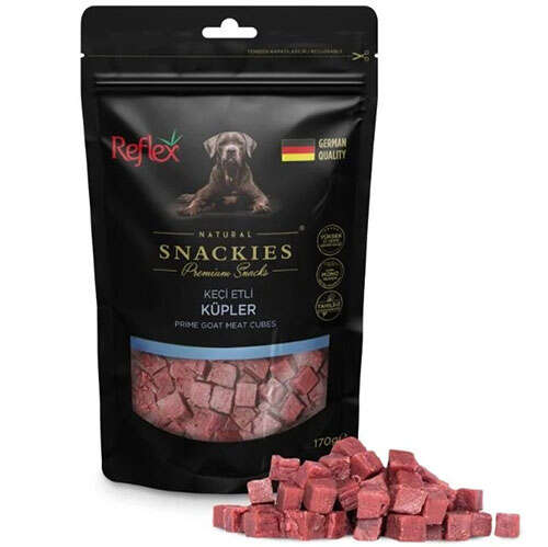 REFLEX SNACKIES KEÇİ ETLİ KÜPLER 80 GR