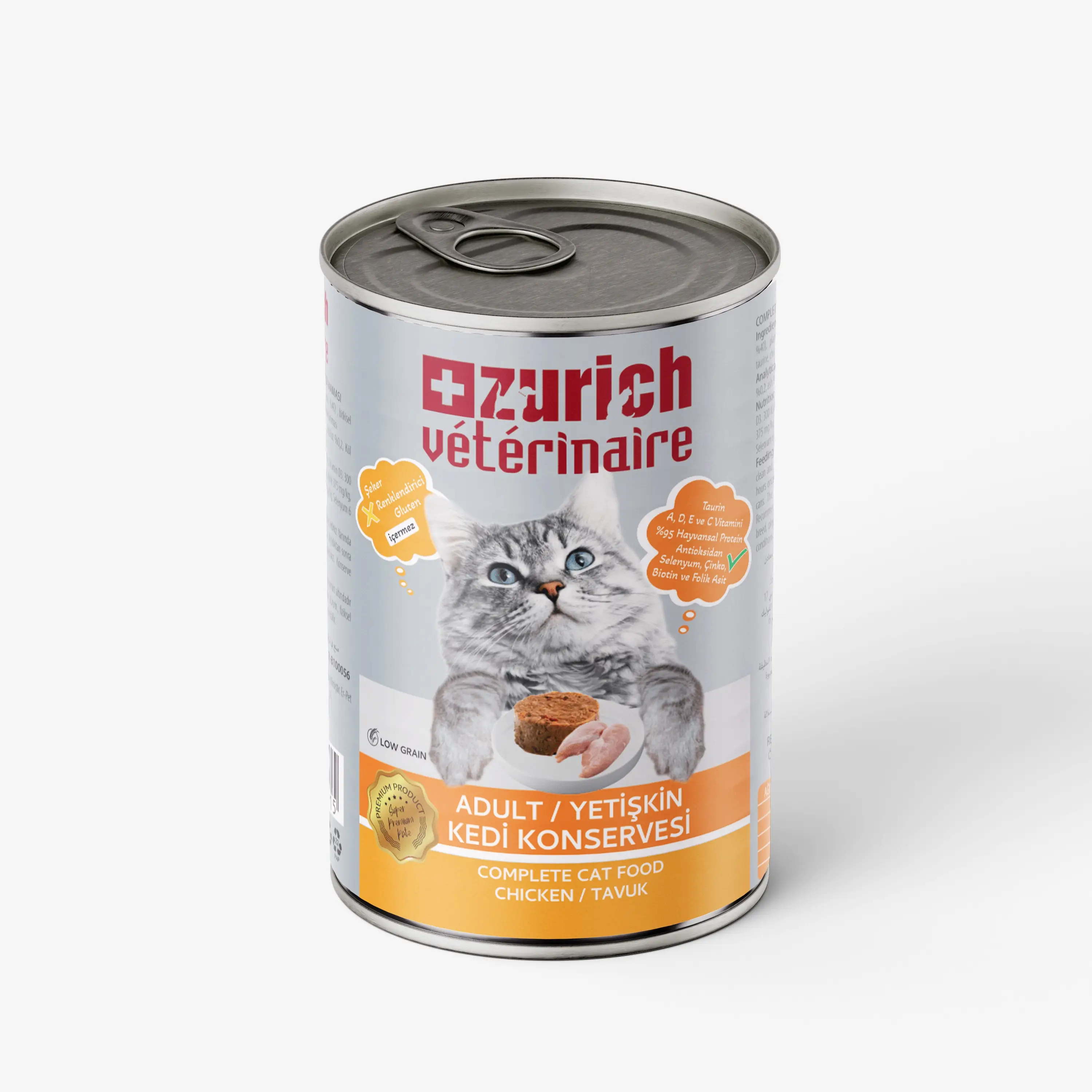 ZURİCH Veterinaire Pate Tavuklu Yetişkin Kedi Konservesi