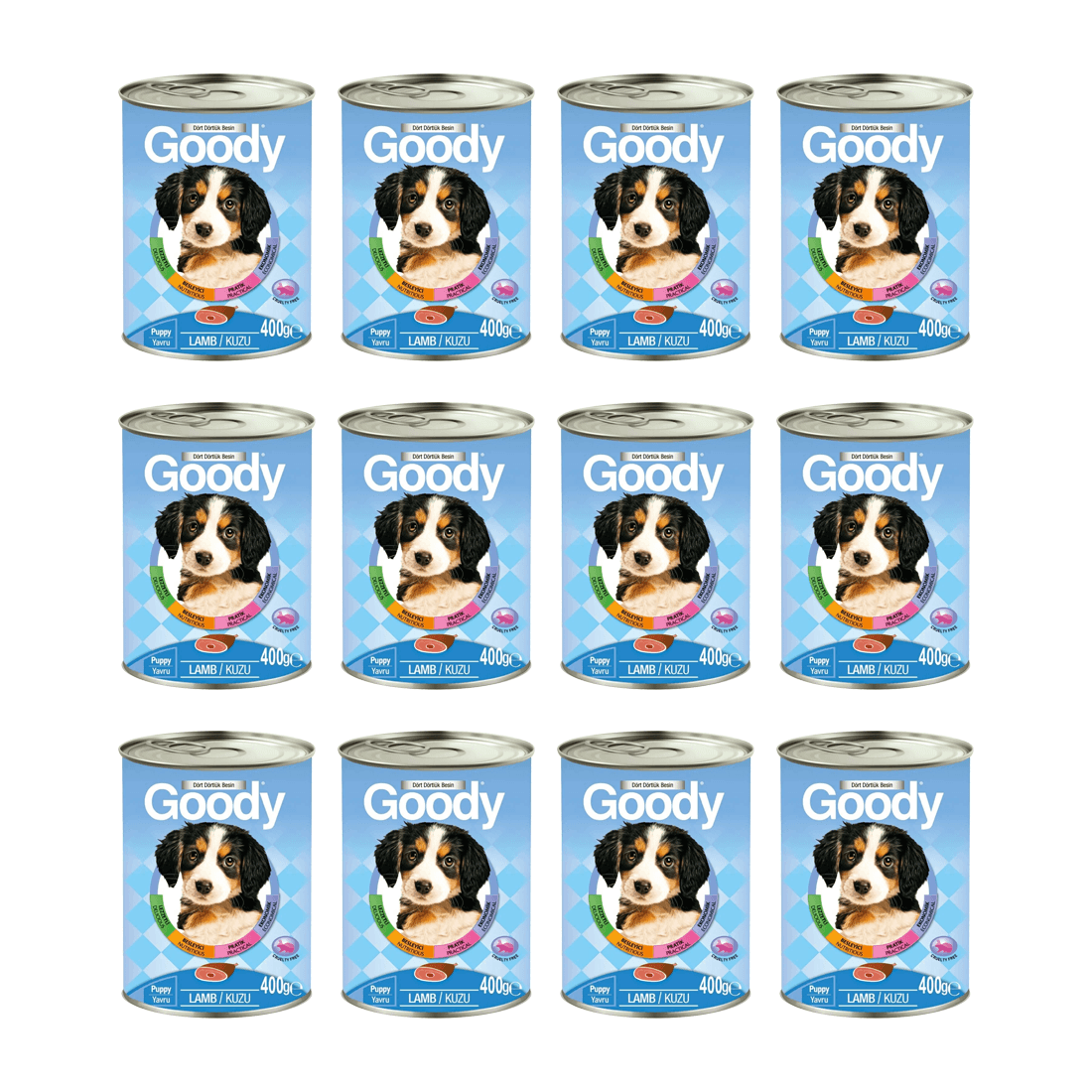 GOODY KUZU ETLİ YAVRU KÖPEK KONSERVESİ 400  GR (12Lİ)