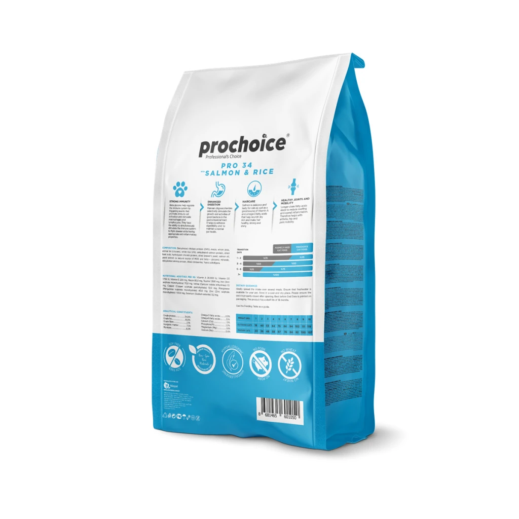 PROCHOICE CAT PRO 34 ADULT SALMON&RICE 2 KG