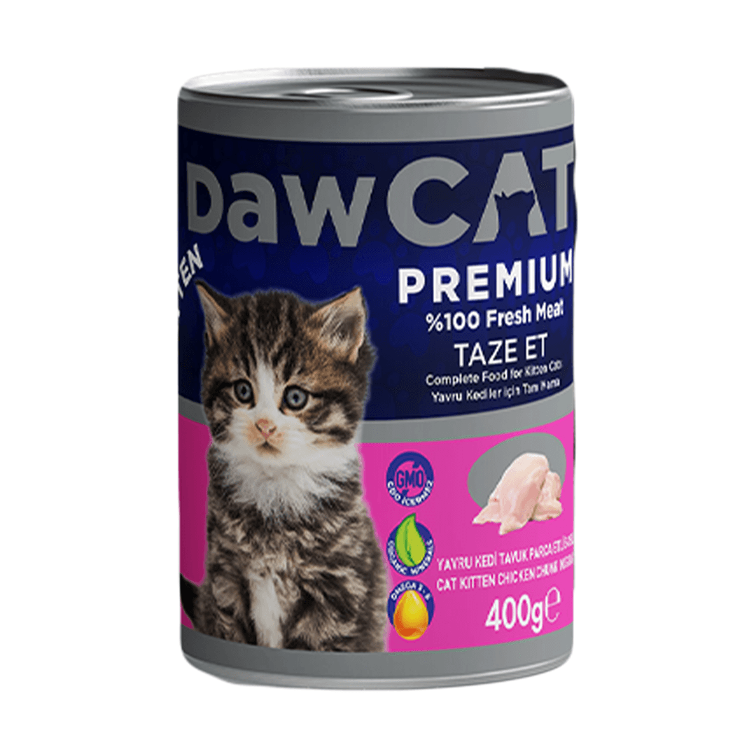 DAWCAT 400 GR YAVRU KEDİ KONSERVE PARÇA TAVUK ETLİ