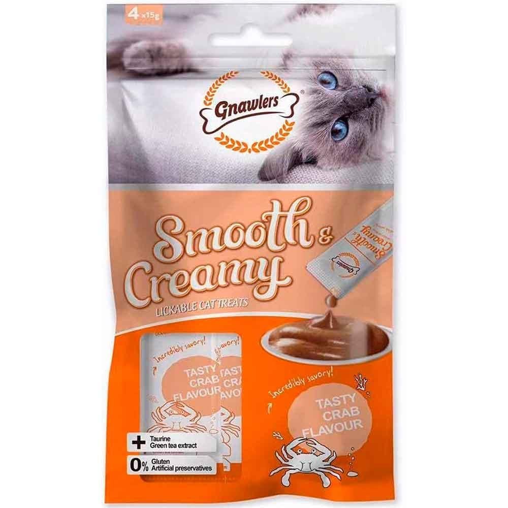 Gnawlers Krema Kedi Ödülü Somonlu Yengeçli 4x15 Gr