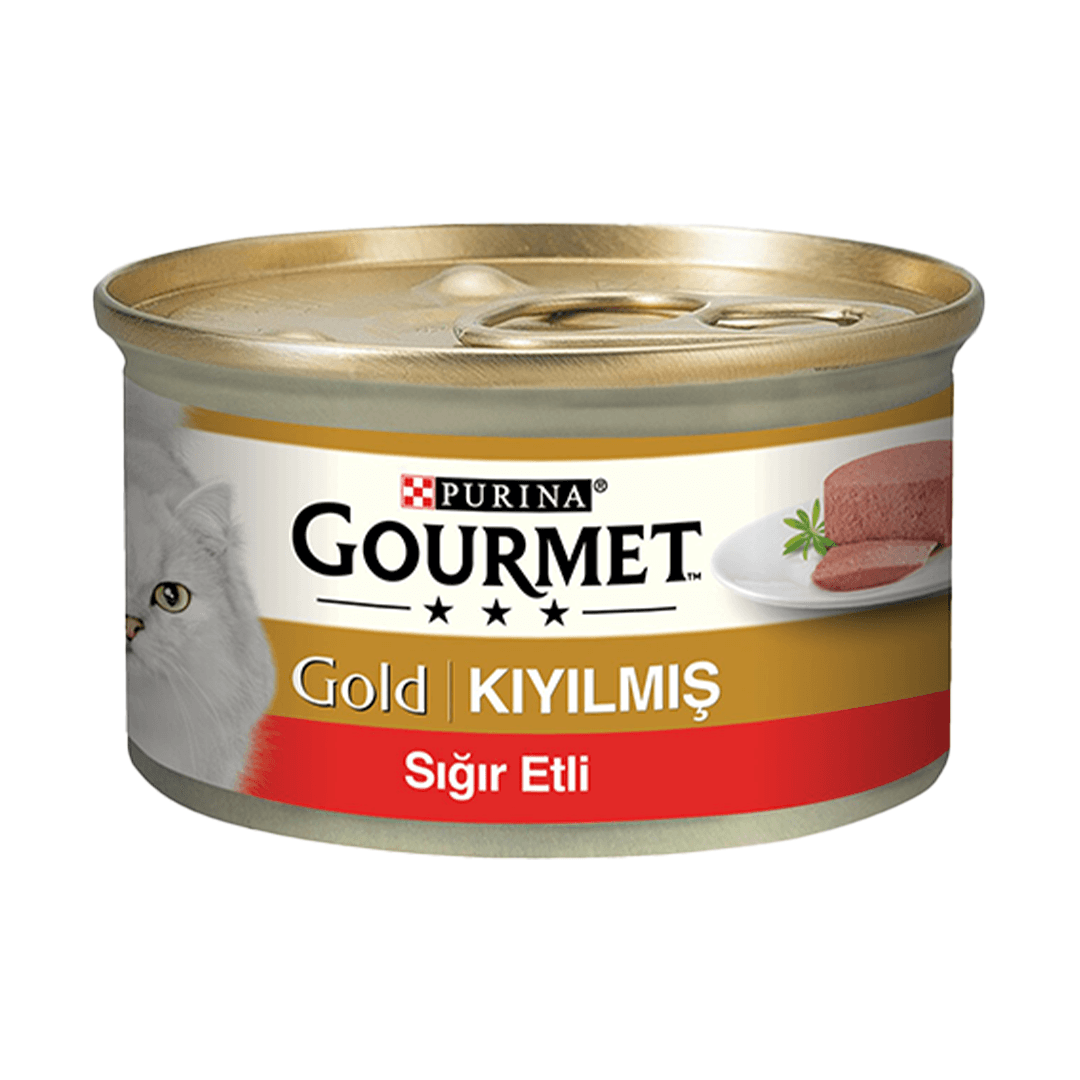 Gourmet Gold Kıyılmış Sığırl Etli Kedi Yaş Mama 85 Gr