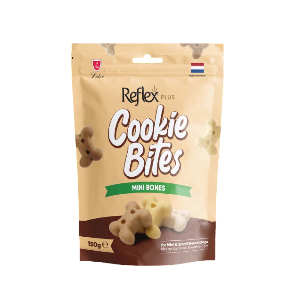 Reflex Plus Cookie Bites Mini Bones Küçük Irk Köpek Ödül Maması 150g