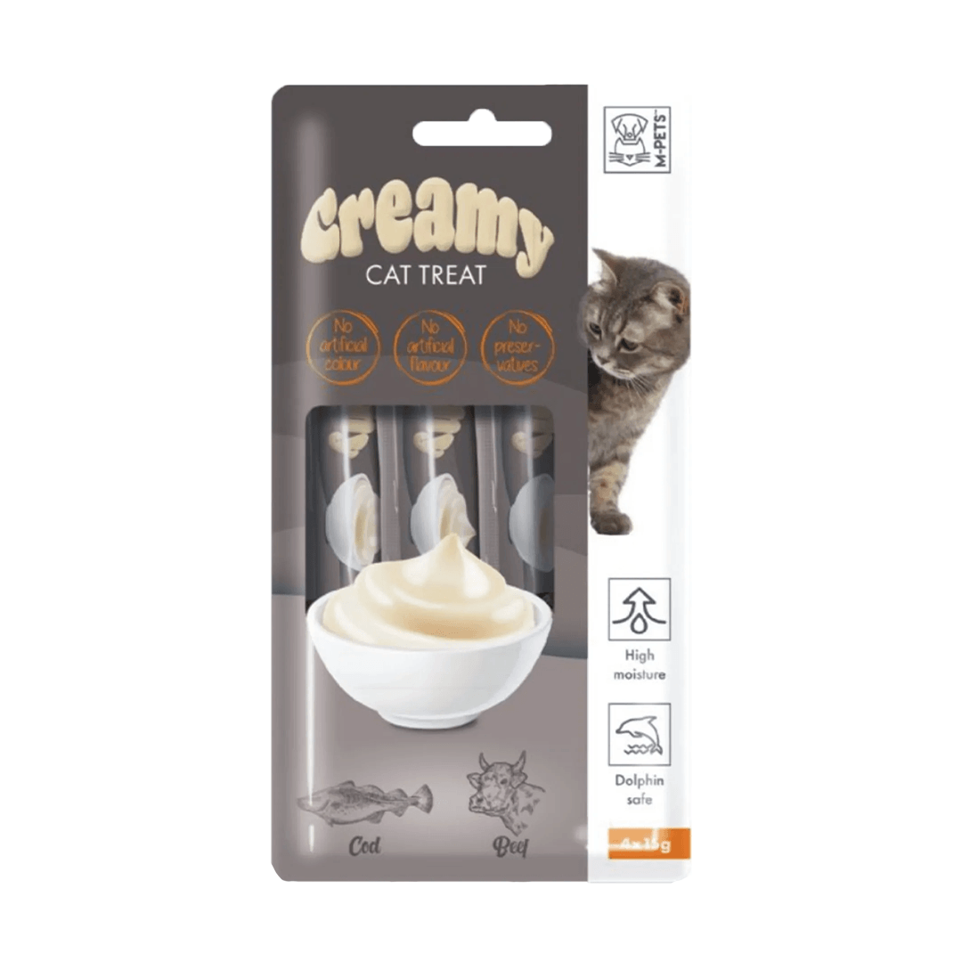 M-PETS CREAMY MORİNA BALIKLI BİFTEKLi KEDİ ÖDÜLÜ 4X15GR