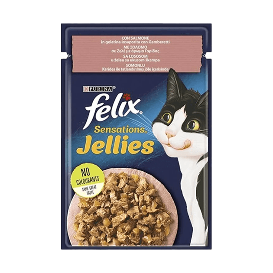 Felix Sensation Somon & Karidesli Kedi Yaş Mama 85 Gr