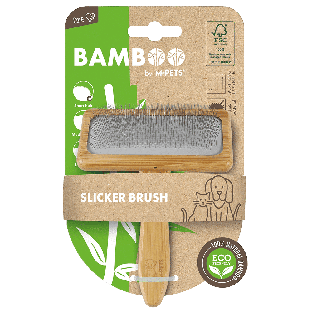 M-PETS BAMBOO İNCE TELLİ FIRÇA (M)