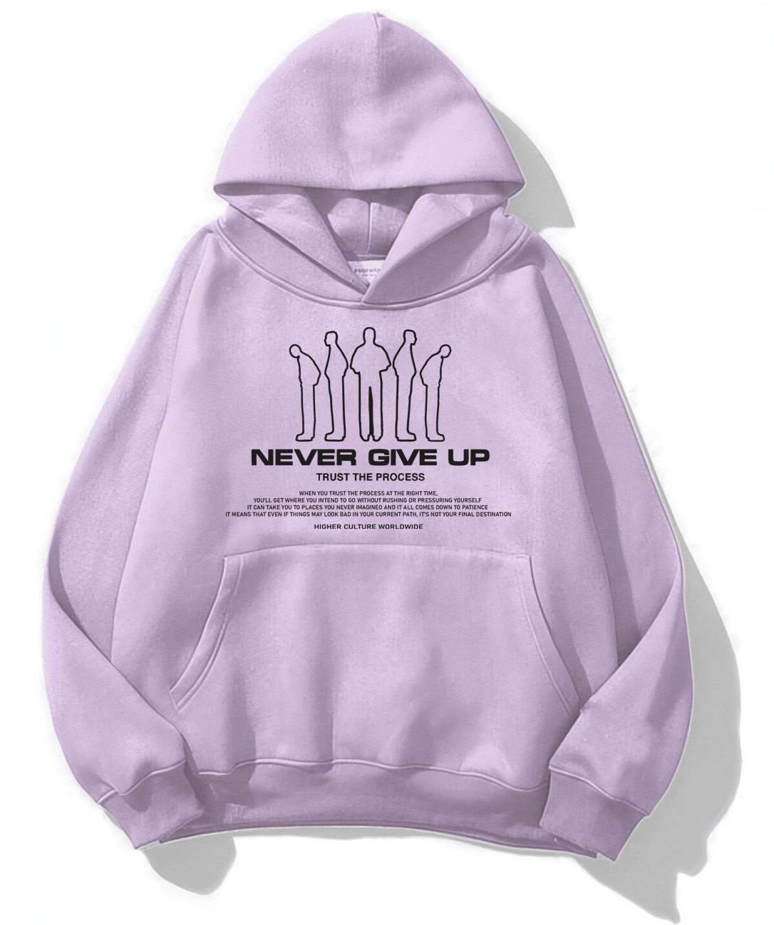 NEVER GIVE UP PREMIUM UNISEX OVERSIZE SWEATSHIRT - Lila