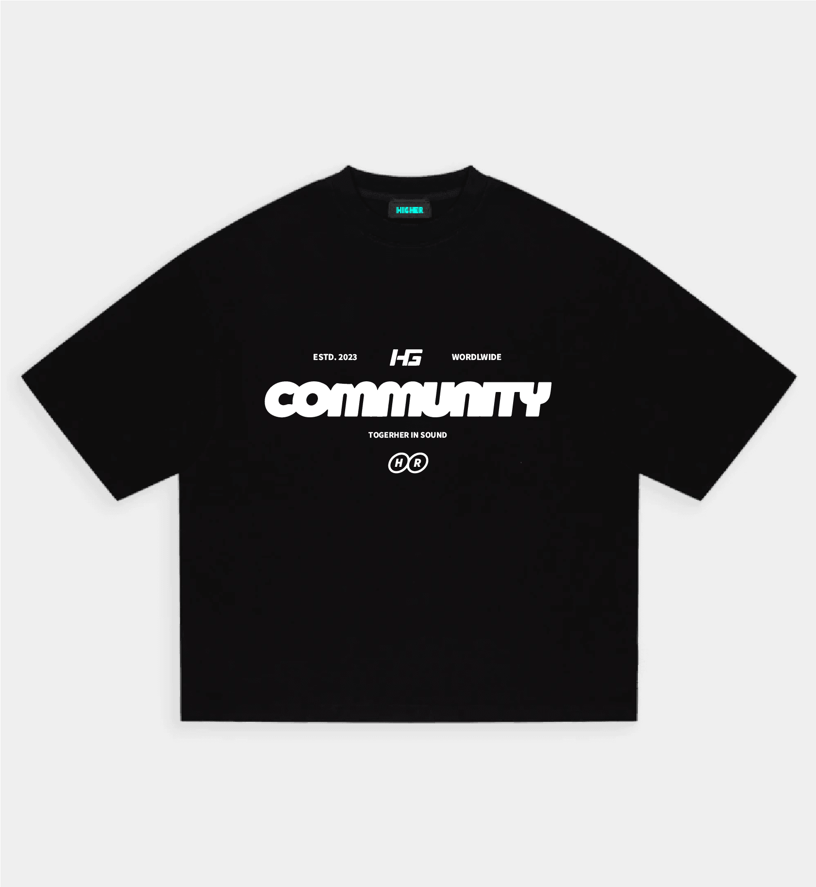 Comminity Premium Unisex Oversize T-shirt - Siyah
