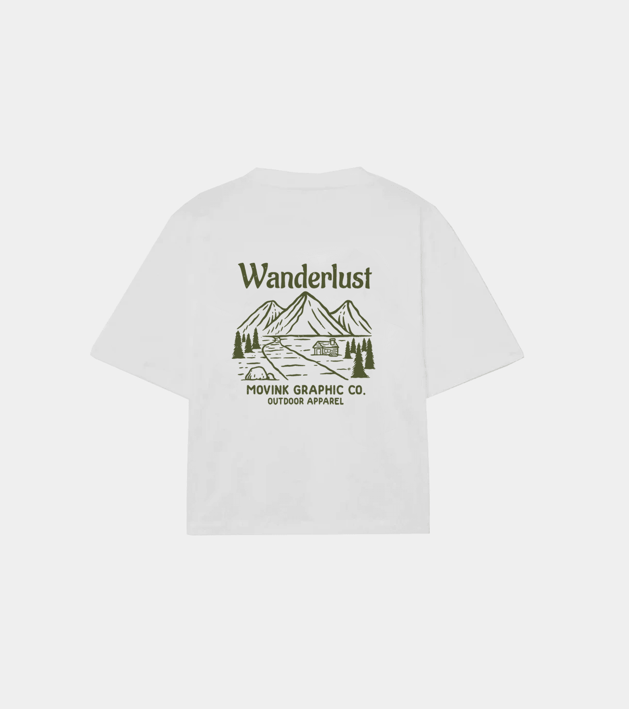 Wanderlust Premium Unisex Oversize Tshirt - Beyaz