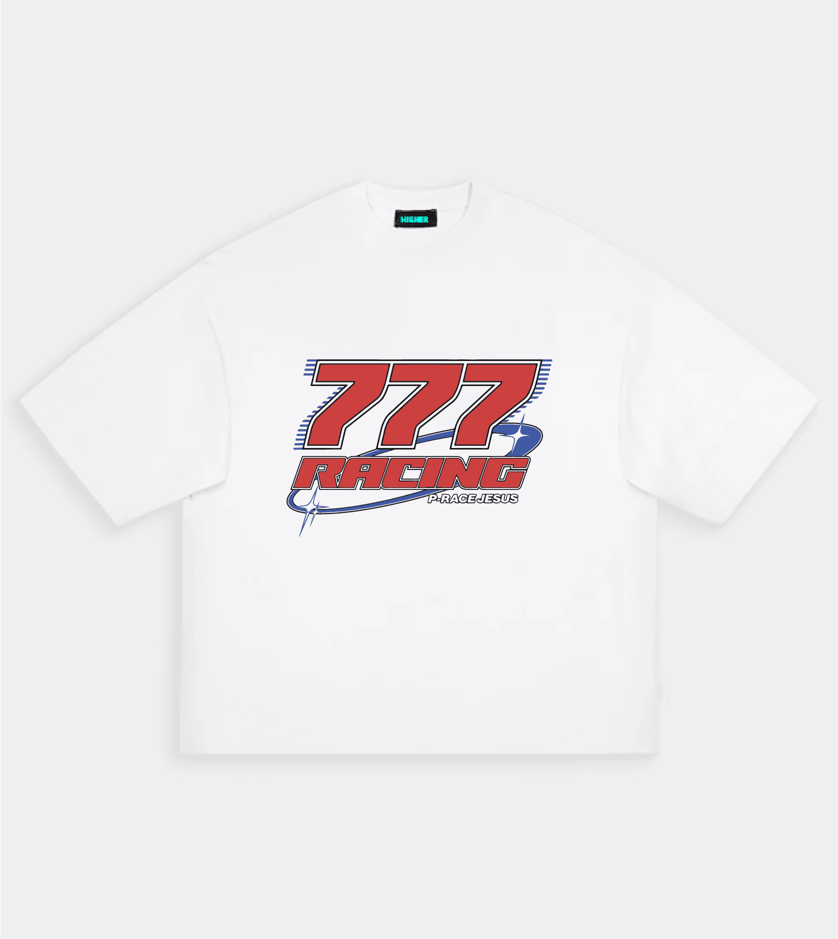 777 Racing Premium Unisex Oversize T-shirt - Beyaz