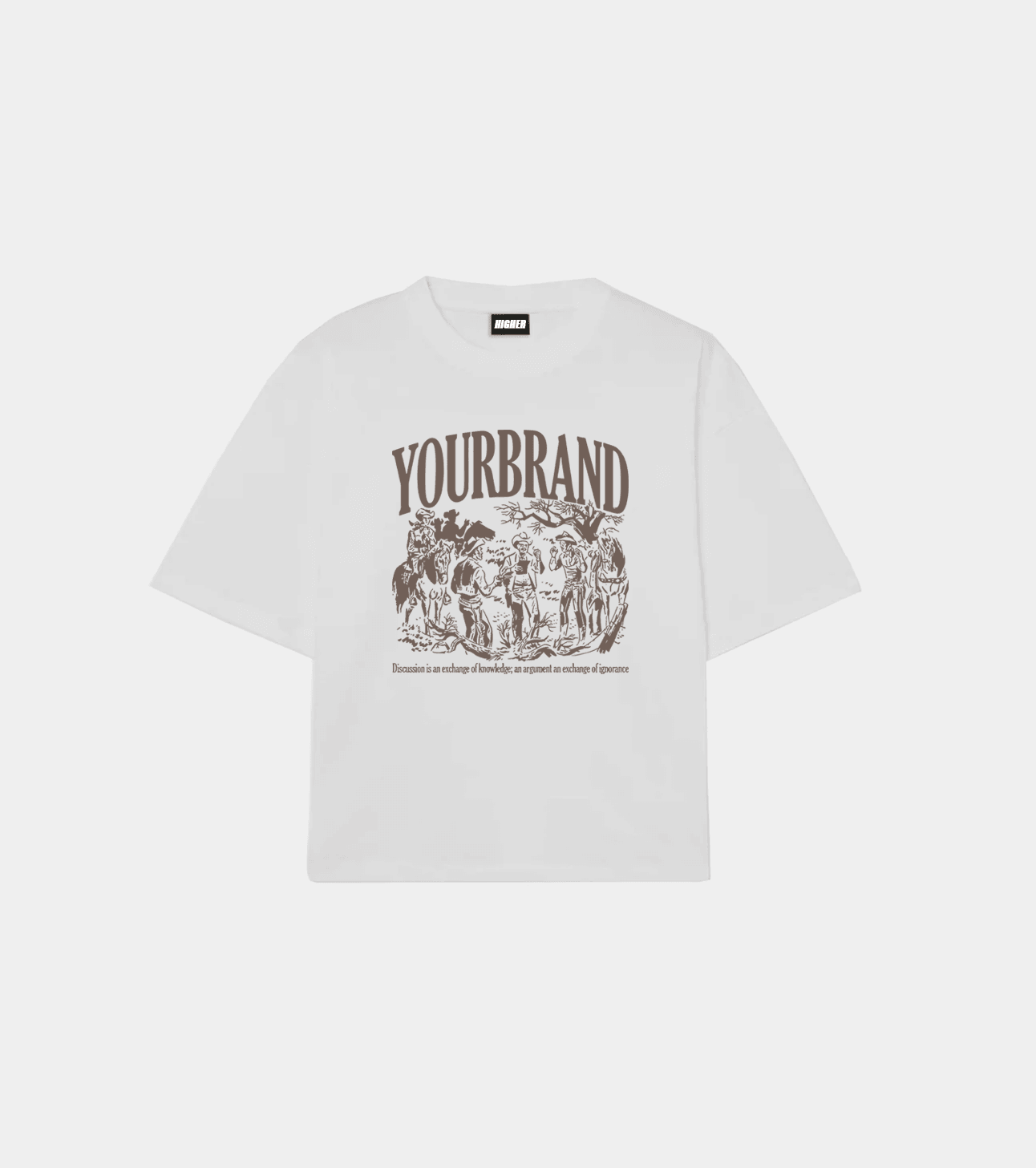 Your Brand Premium Unisex Oversize Tshirt - Beyaz