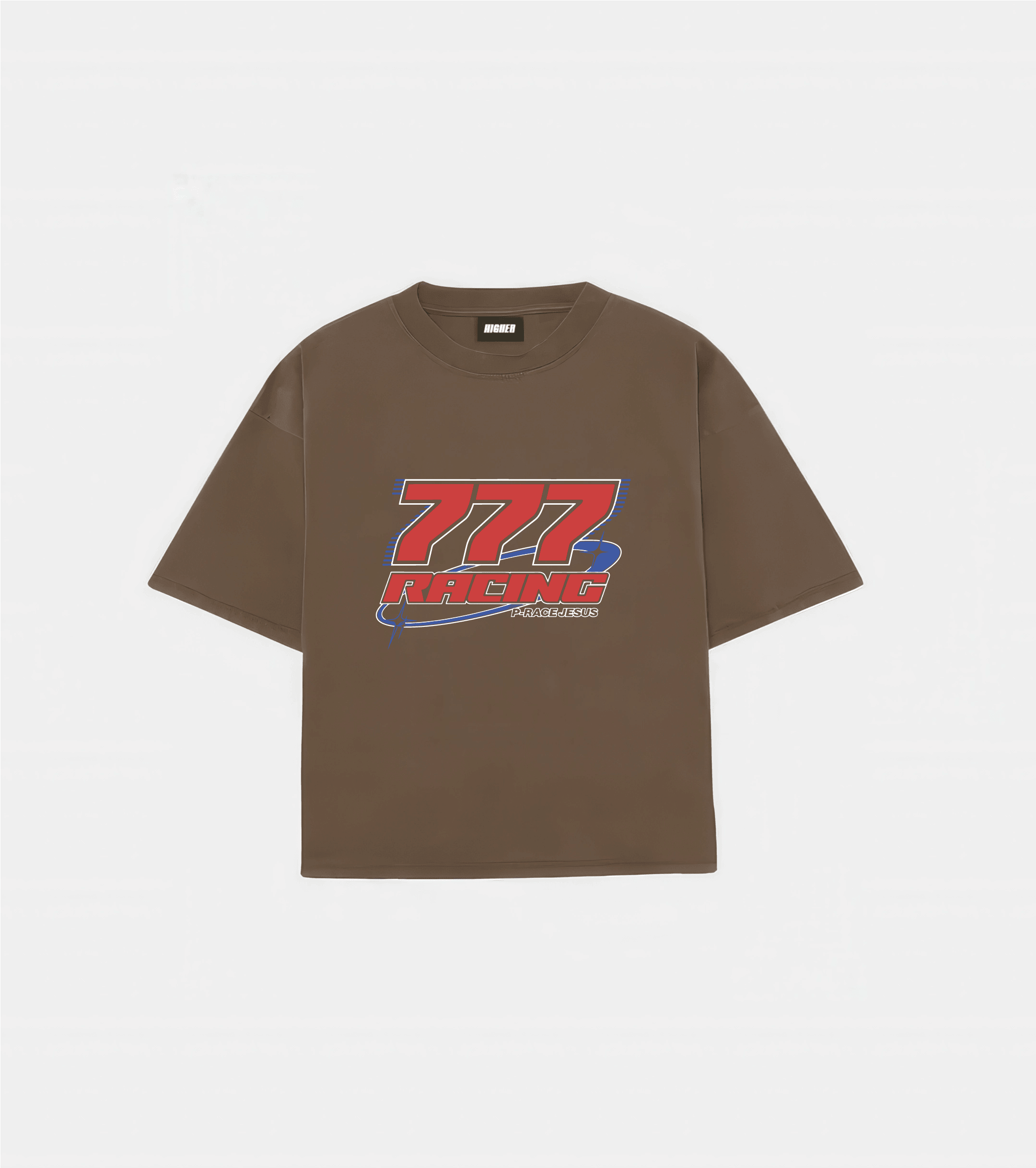 777 Racing Premium Unisex Oversize T-shirt - Kahverengi