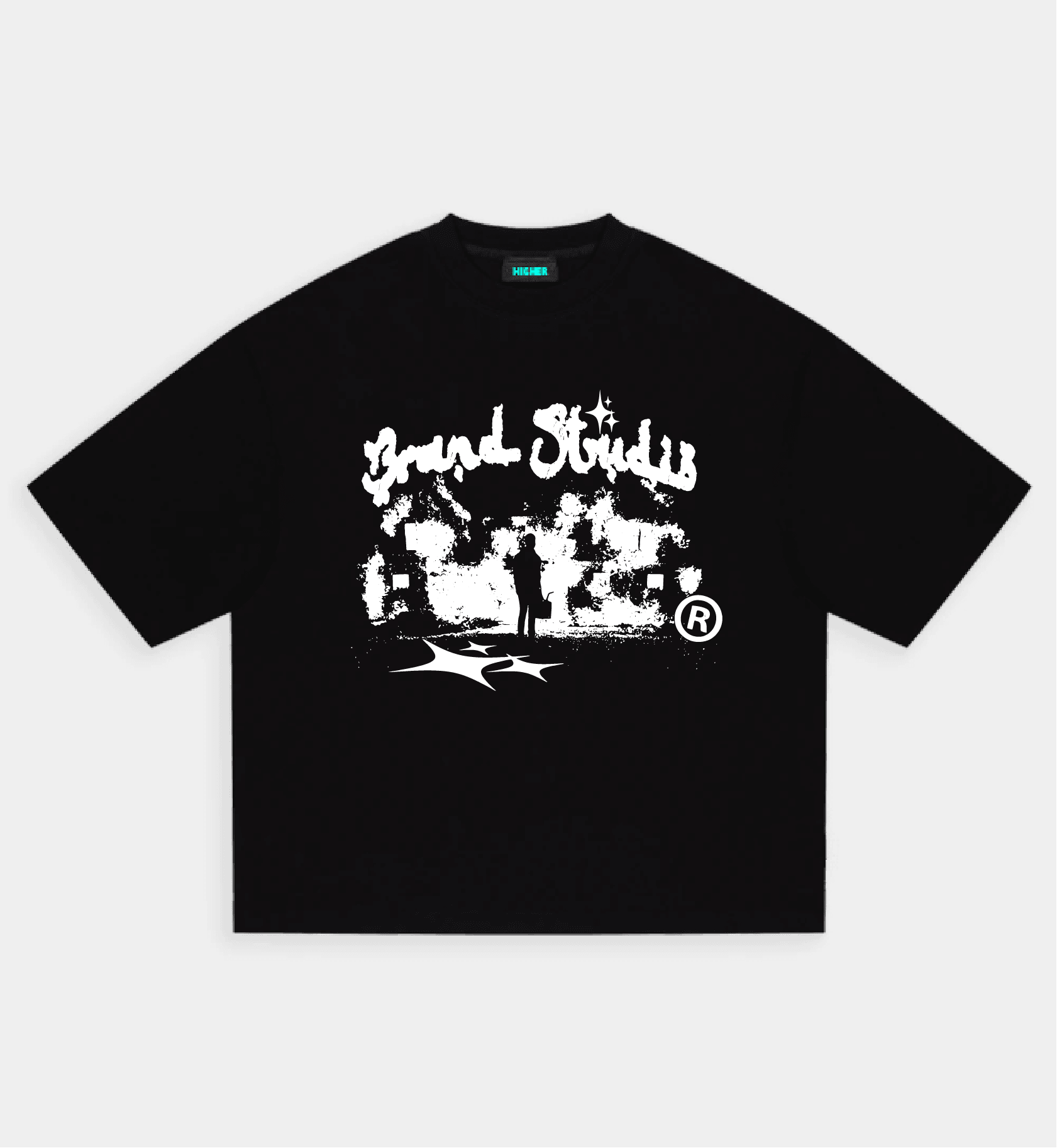 Brand R Premium Unisex Oversize T-shirt - Siyah