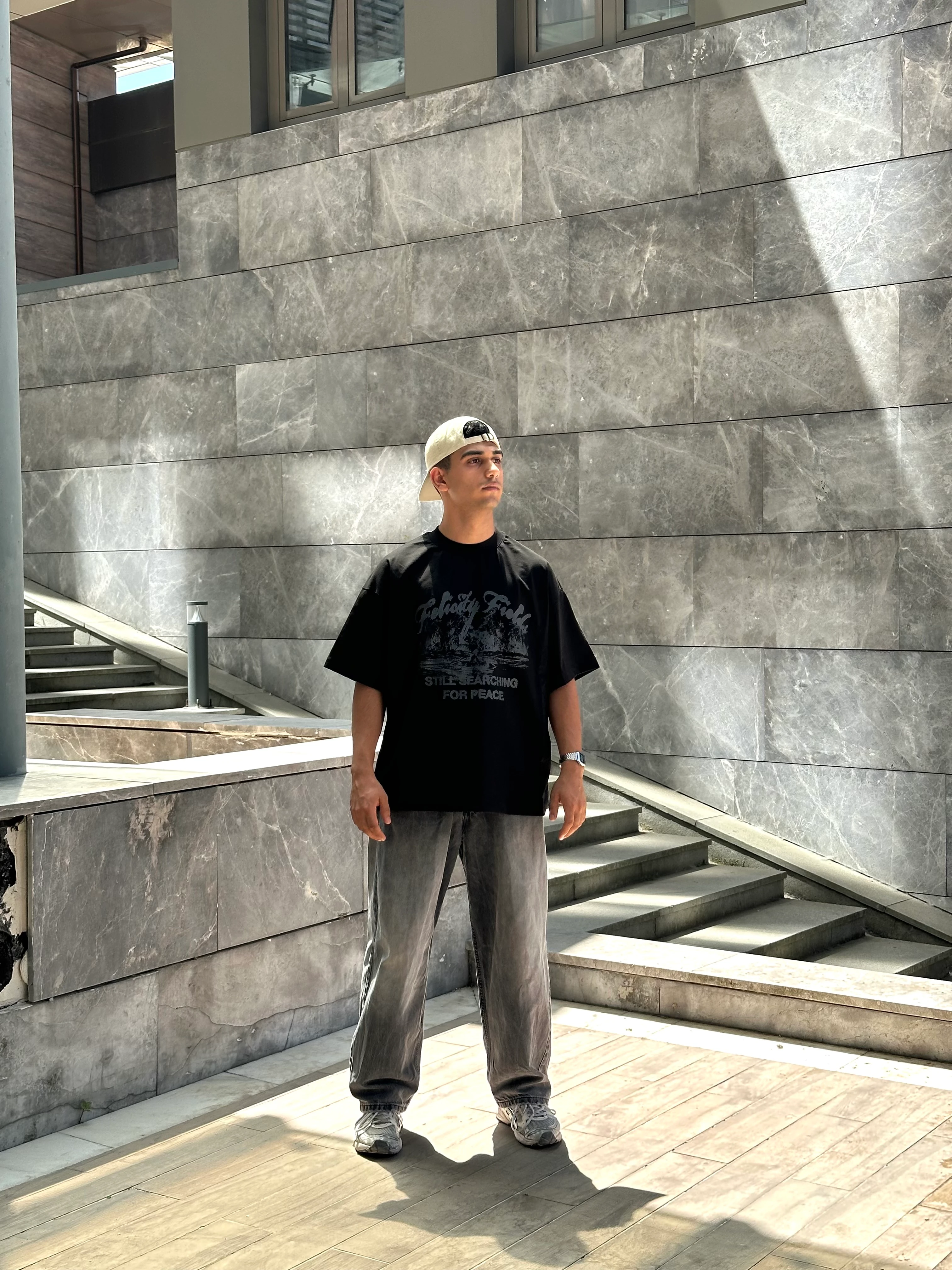 Still Searching For Peace Premium Unisex Oversize T-shirt