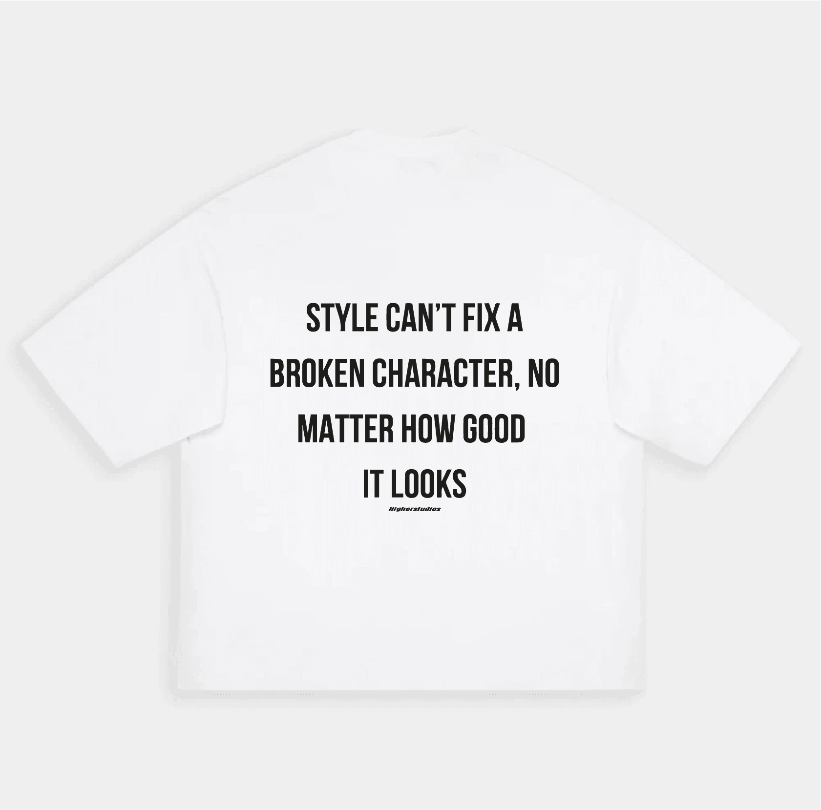 Broken Charecter Premium Unisex Oversize T-shirt - Beyaz