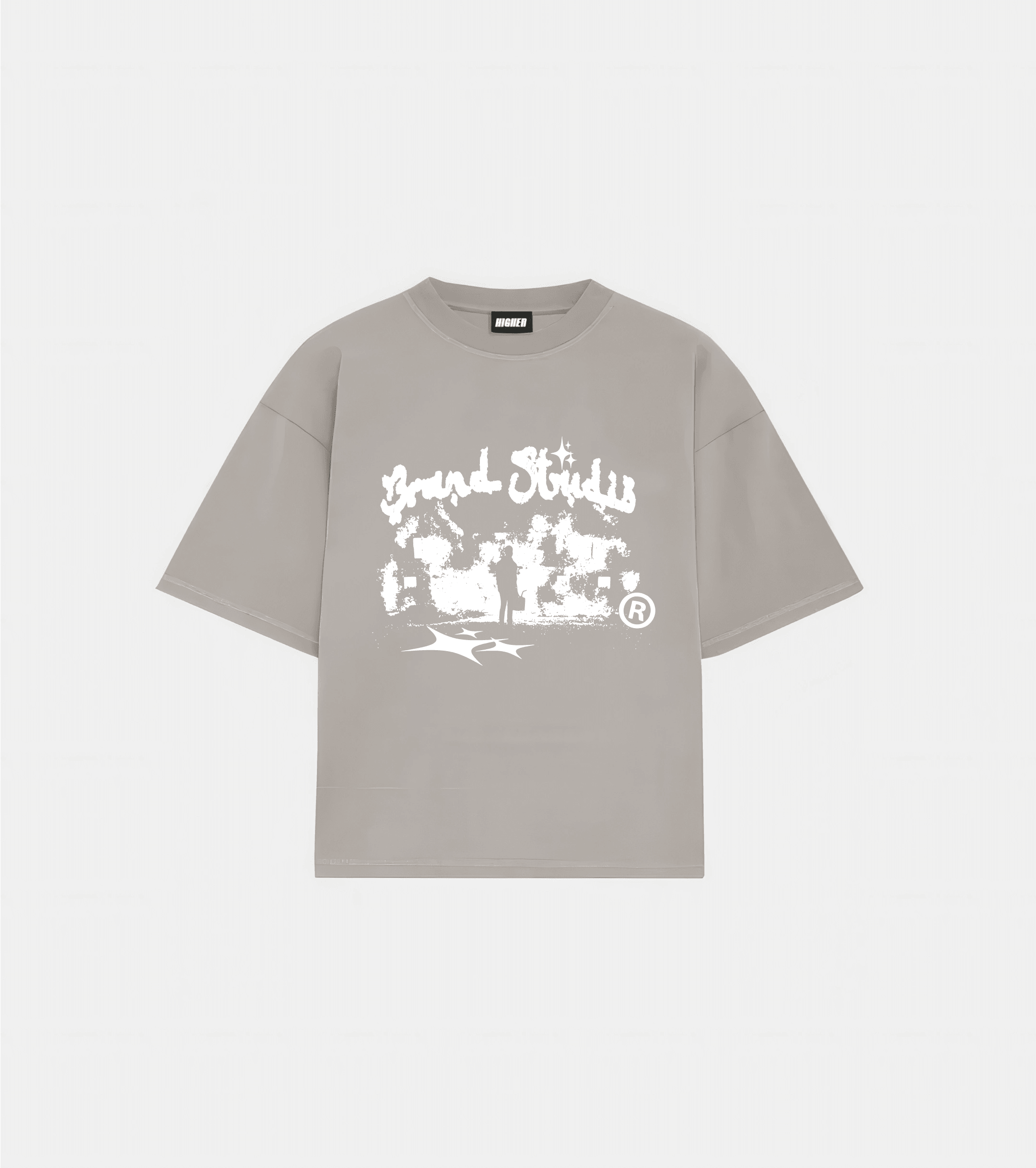 Brand R Premium Unisex Oversize T-shirt - Taş