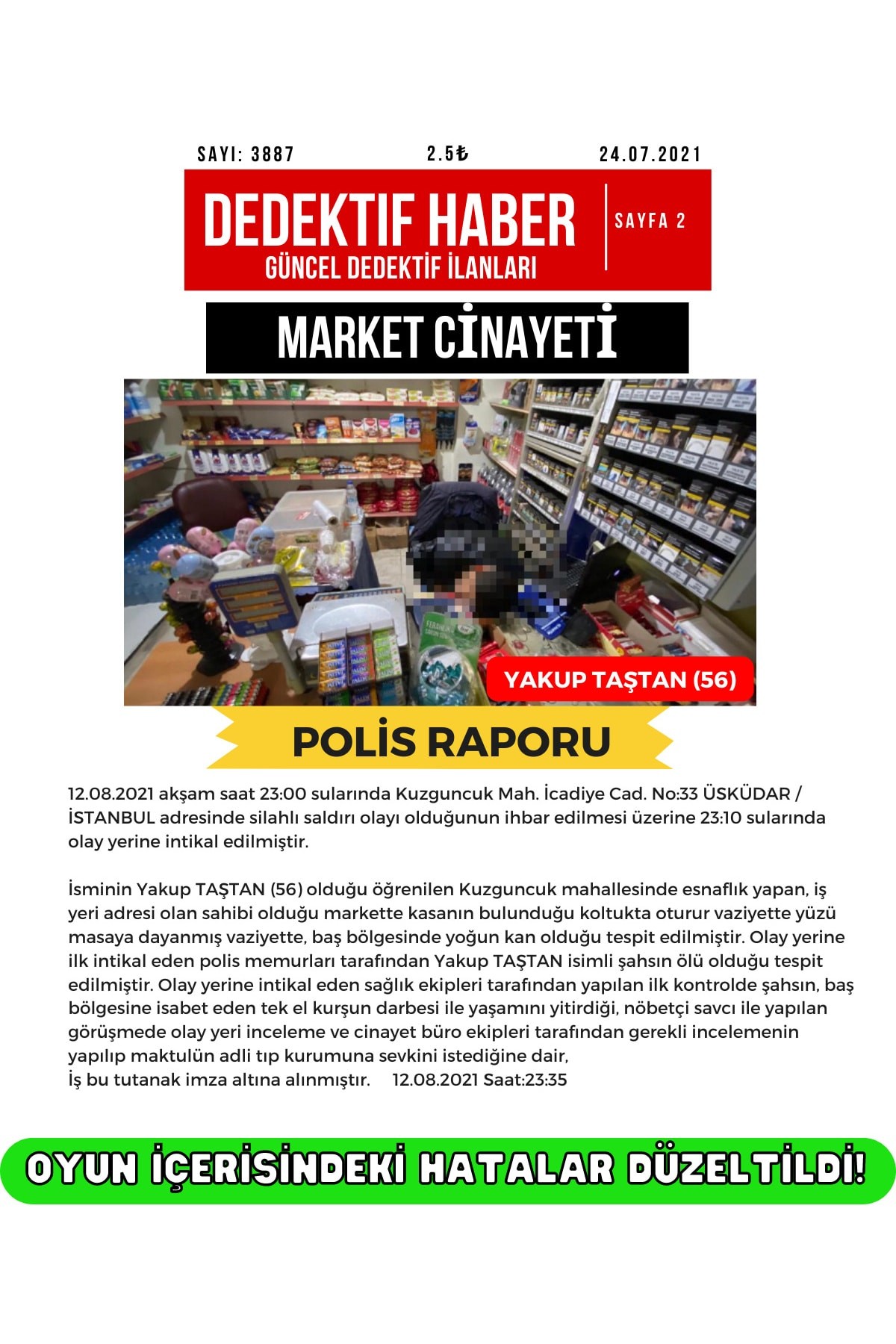 Market Davası Dedektif Oyunu | Cinayet Çözme Dedektiflik Oyunu