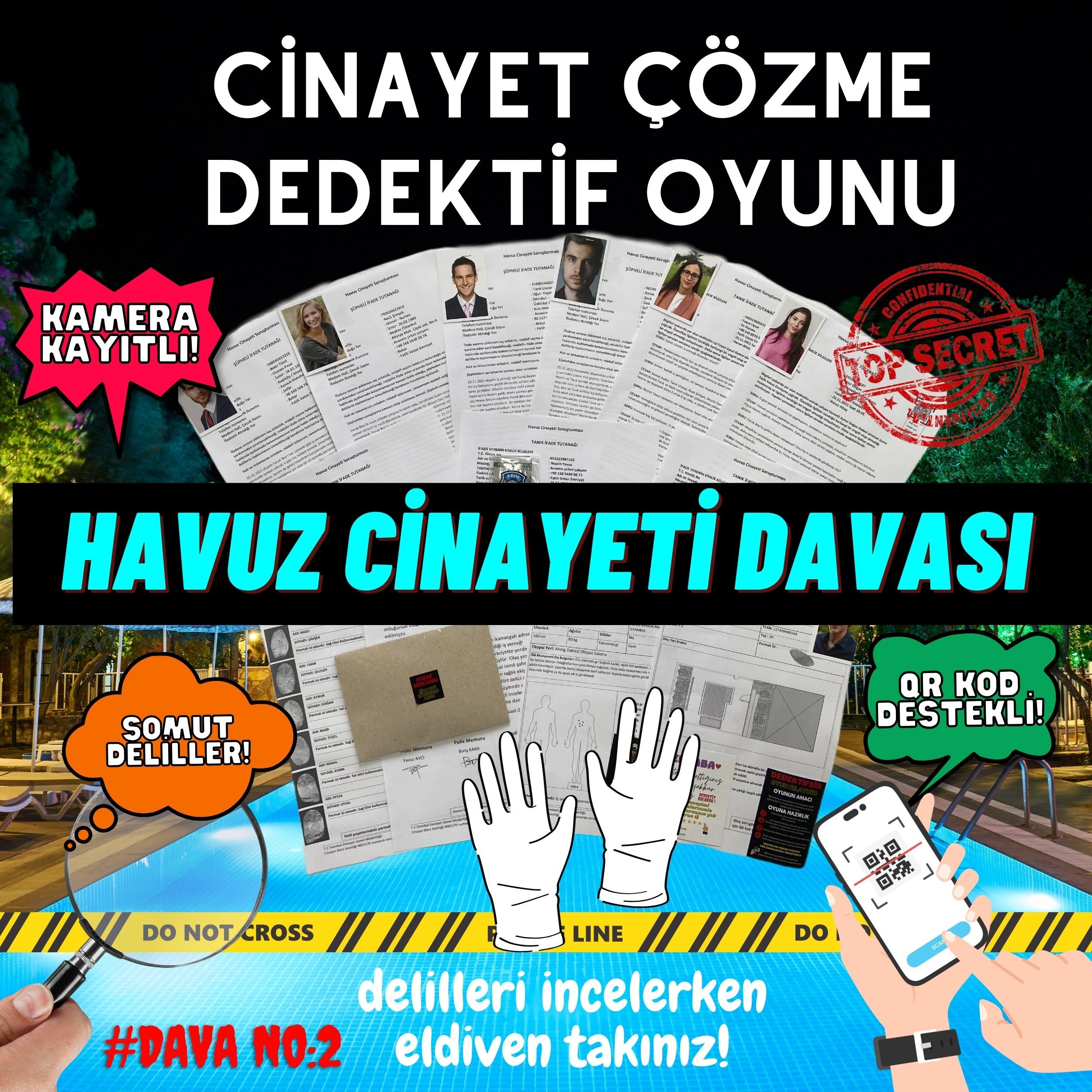 Havuz Davası Dedektif Oyunu | Çözülmemiş Davalar,Katil Kim Oyunu