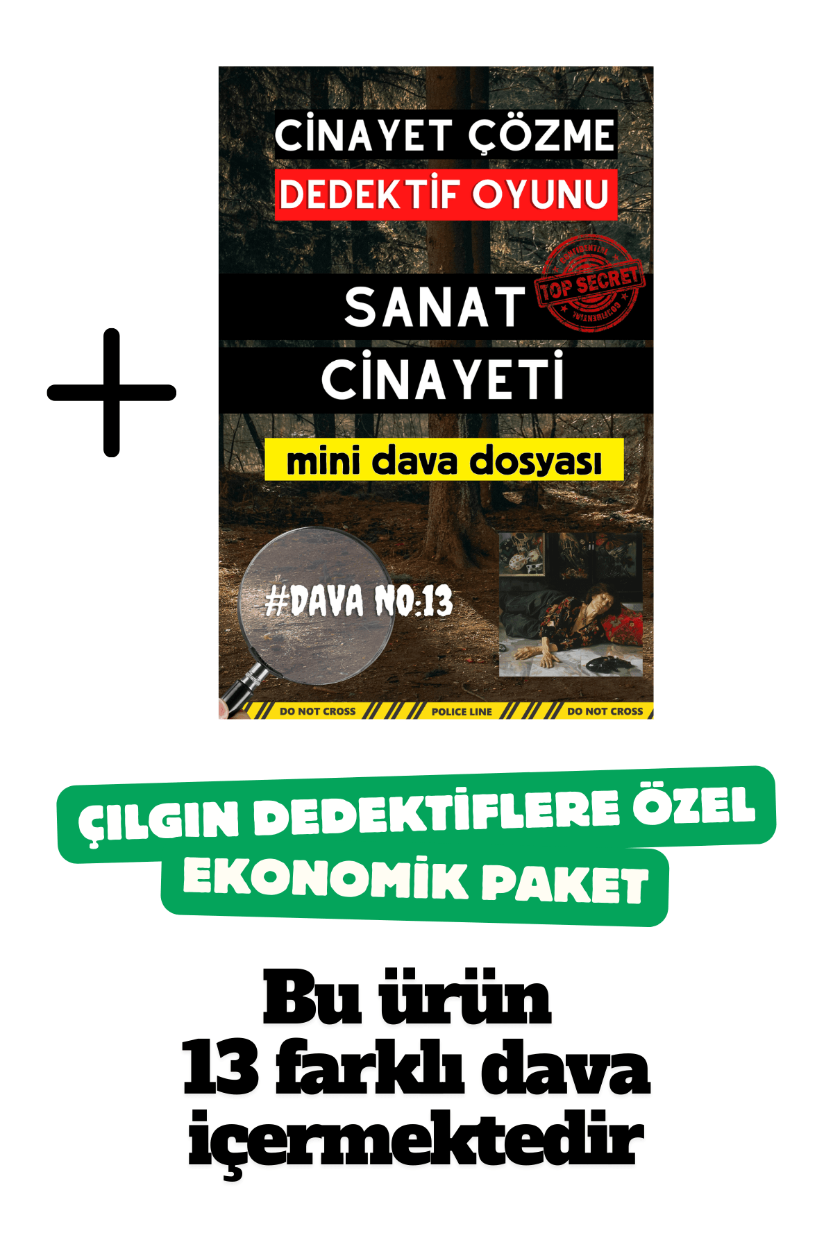 Anında İndirilebilir | 13'lü Ekonomik Paket Yazdırılabilir PDF Dedektif Oyunu