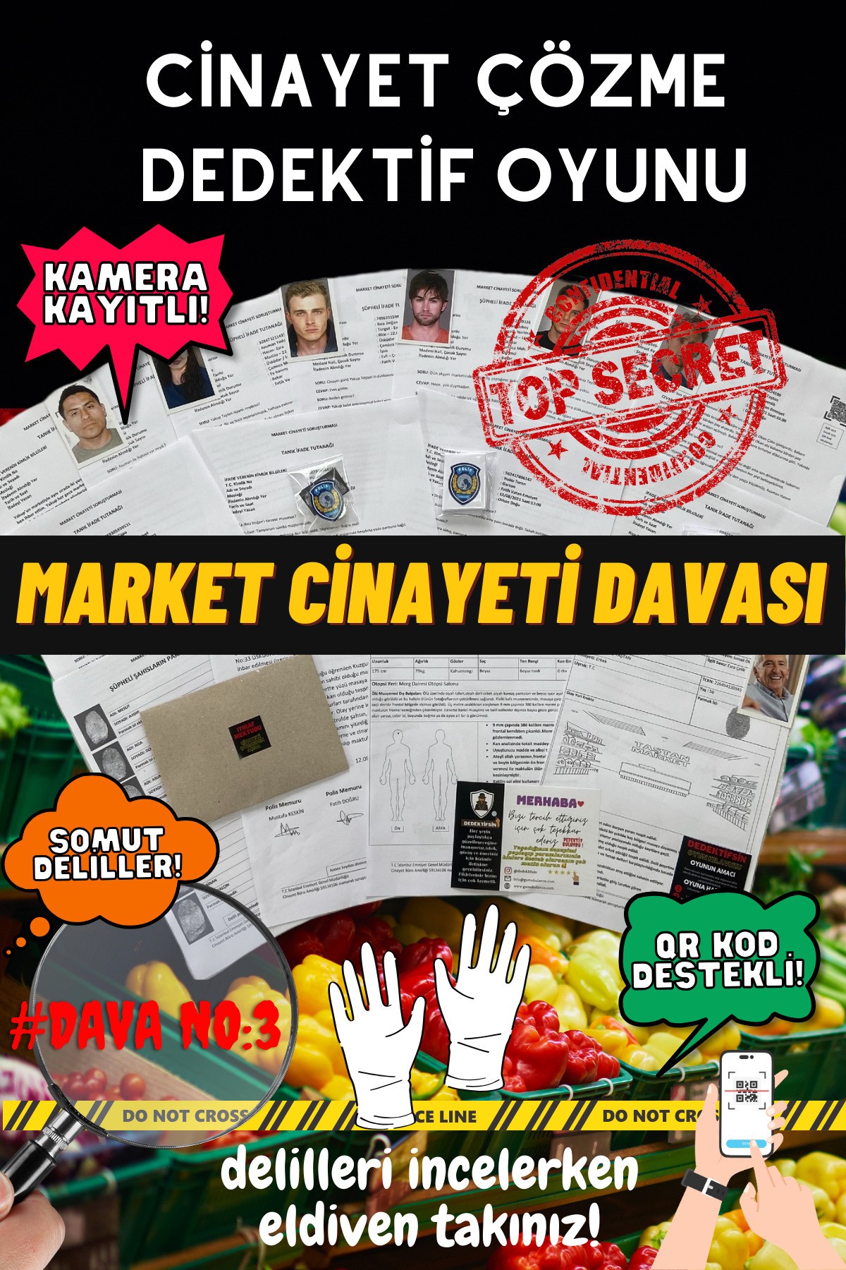 7'li Ekonomik Paket Cinayet Çözme Dedektiflik Oyunu | Katil Kim Oyunları