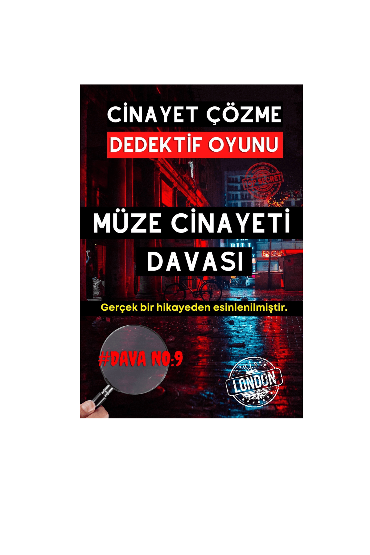 9'lu Ekonomik Paket Cinayet Çözme Dedektiflik Oyunu | Çözülmemiş Davalar