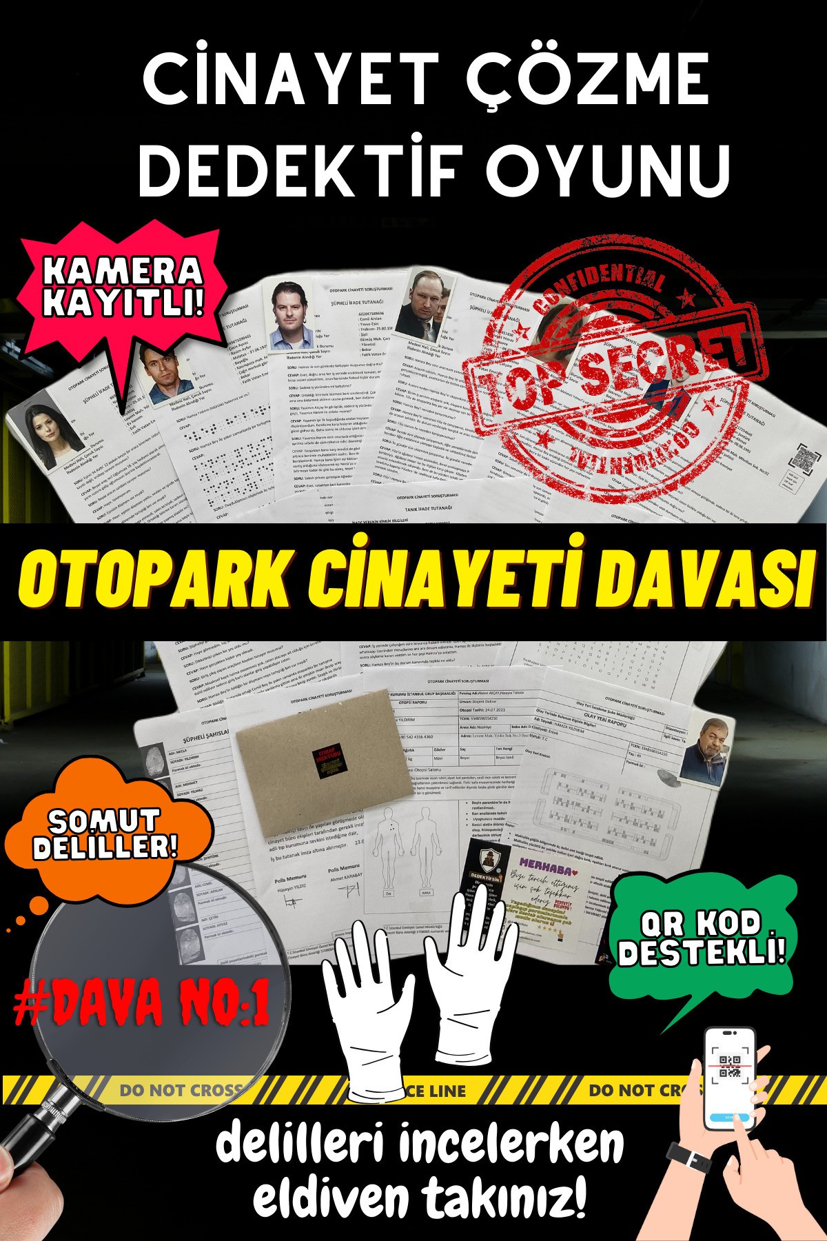 7'li Ekonomik Paket Cinayet Çözme Dedektiflik Oyunu | Katil Kim Oyunları