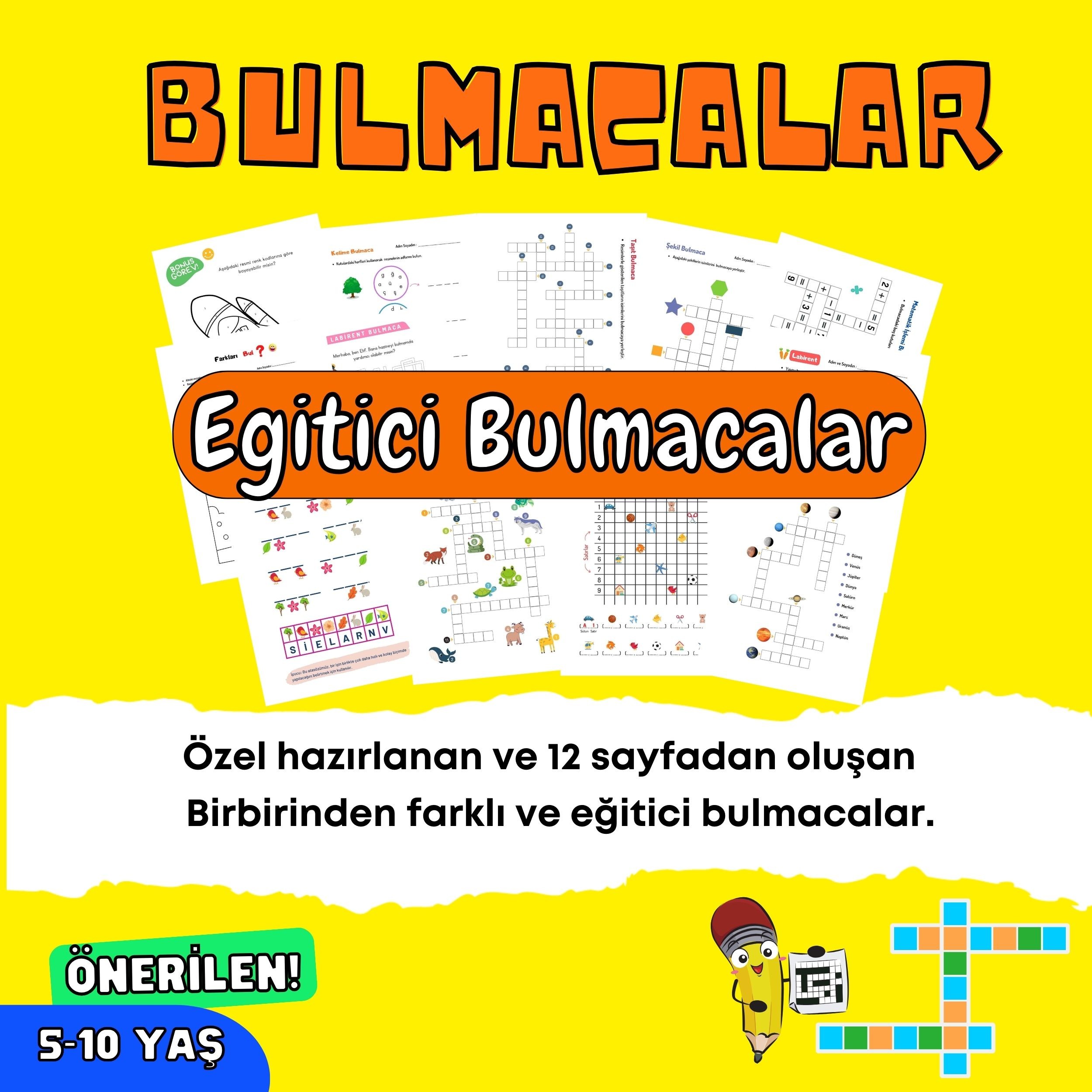 Eğitici Bulmacalar | Çocuklara Özel Bulmacalar,Eğitici Etkinlikler