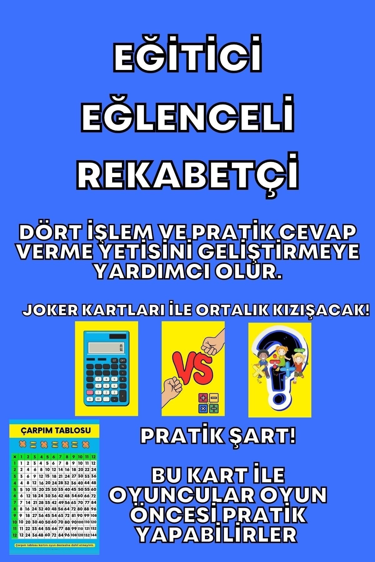 Matematik Bombası | Eğitici Zeka Geliştirici Kart Oyunu | Kutu Oyunu